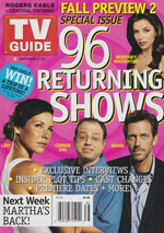 Canadian TV Guide Cover Vol 29 No 38 Issue 1499 September 17 2005